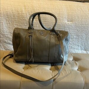 Tory Burch Olive Leather Satchel